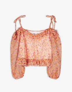 Page One Blouse - Chiffon - roze Best