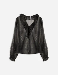 Page One Blouse - Chiffon - zwart Online