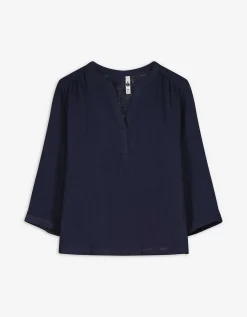 Ever Me Blouse - Effen - donkerblauw Sale