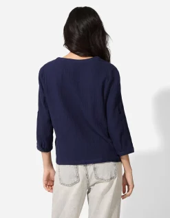 Ever Me Blouse - Effen - donkerblauw Sale