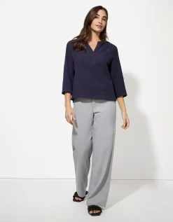Ever Me Blouse - Effen - donkerblauw Sale