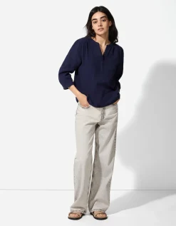 Ever Me Blouse - Effen - donkerblauw Sale