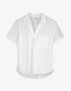 Page One Blouse - Effen - wit Best