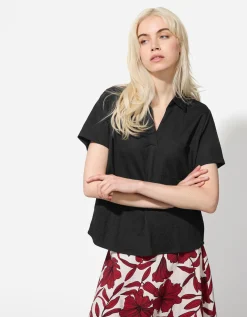 Page One Blouse - Effen - zwart Discount