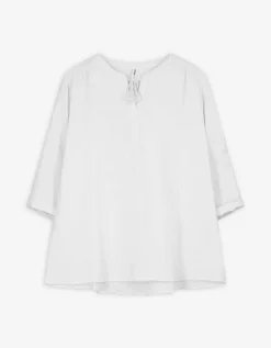 Maxi Blue Blouse - Katoen - wit Sale