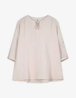 Maxi Blue Blouse - Katoen - wit Discount