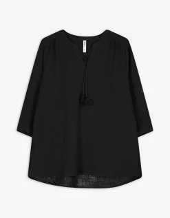 Maxi Blue Blouse - Katoen - zwart New