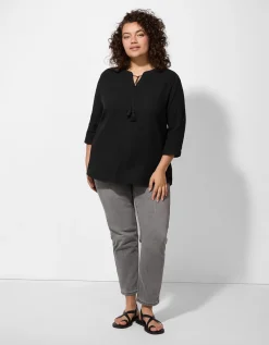 Maxi Blue Blouse - Katoen - zwart New