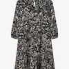 Maxi Blue Blouse - Motief all-over - zwart Hot