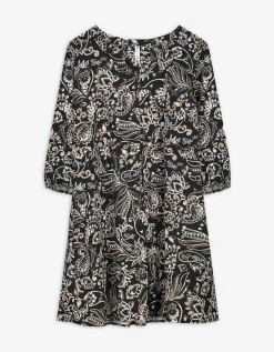 Maxi Blue Blouse - Motief all-over - zwart Hot