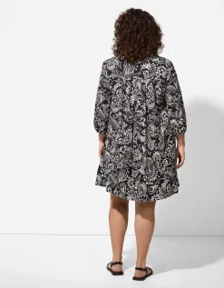 Maxi Blue Blouse - Motief all-over - zwart Hot