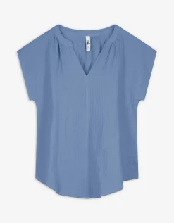Ever Me Blouse - Mousseline - lichtblauw Discount