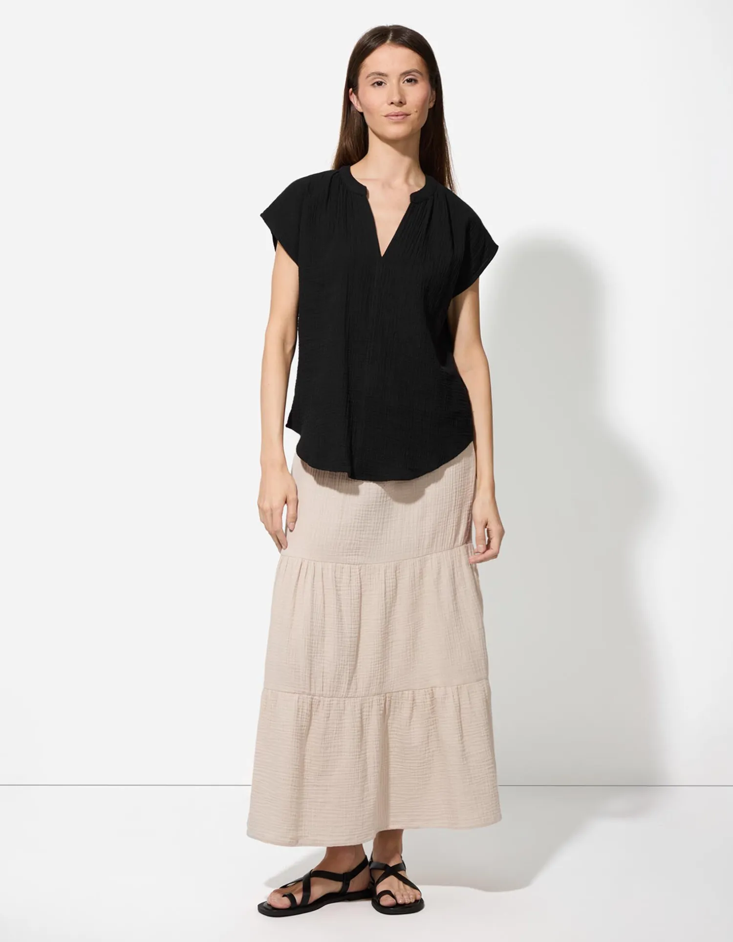 Ever Me Blouse - Mousseline - zwart Outlet