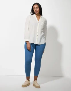 Maxi Blue Blouse - Overhemd kraag - wit Best