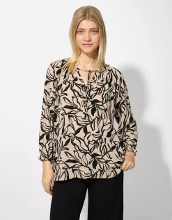 Takko Blouse - Print all-over - beige Clearance