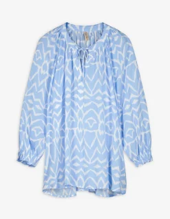 Takko Blouse - Print all-over - lichtblauw New