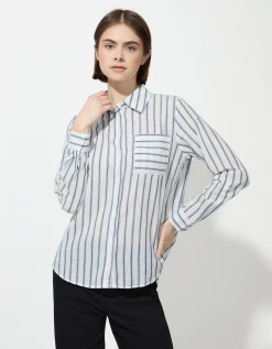 Ever Me Blouse - Strepen - donkerblauw Discount