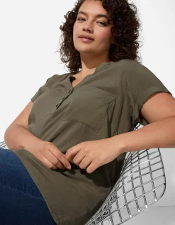 Maxi Blue Blouse - Viscose - donkergroen Outlet