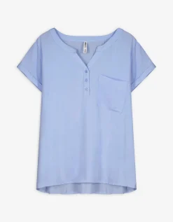 Maxi Blue Blouse - Viscose - lichtblauw Online