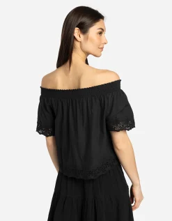 Ever Me Blouseshirt - Carmenhals - zwart Hot