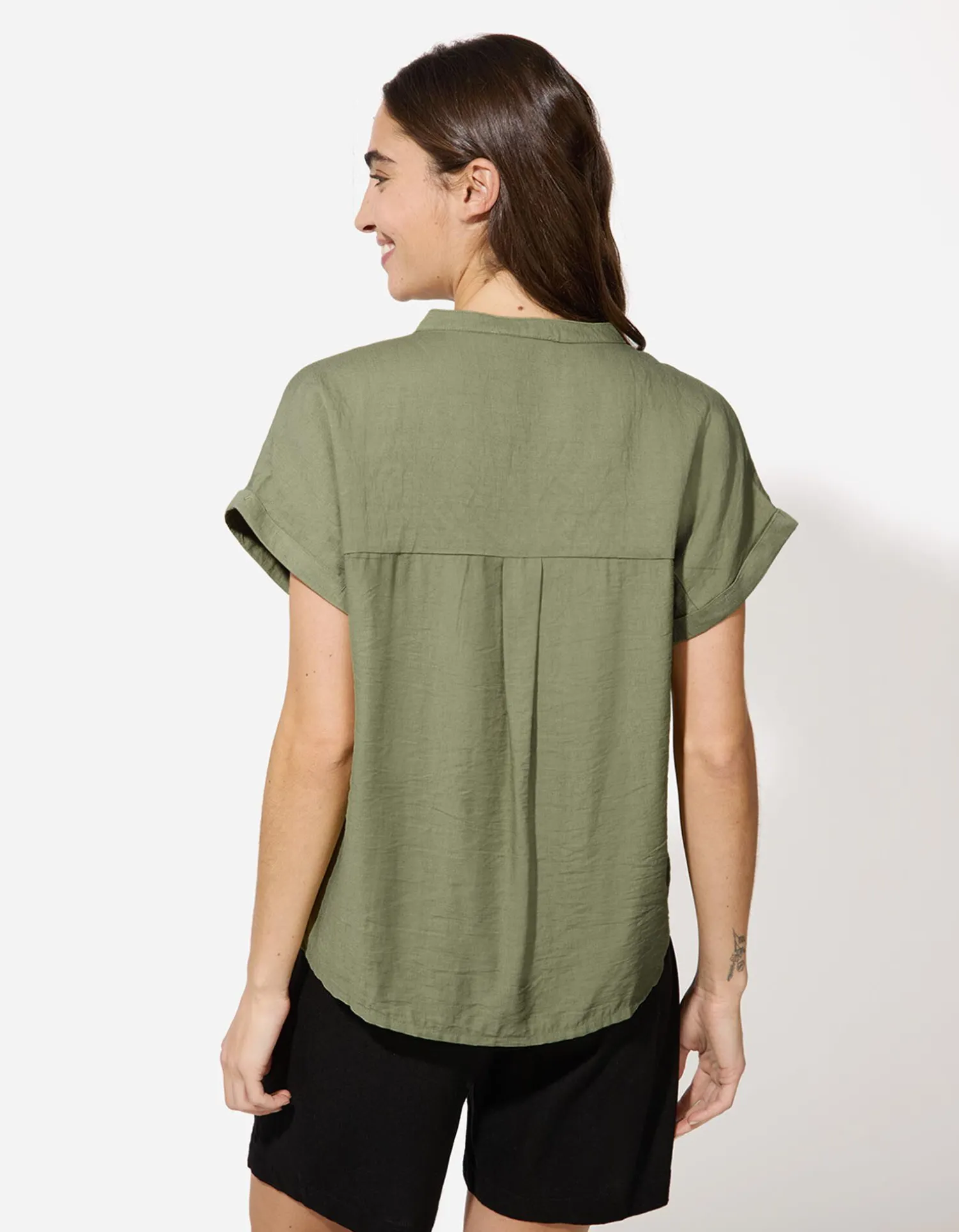 Takko Blouseshirt - Effen - groen Clearance