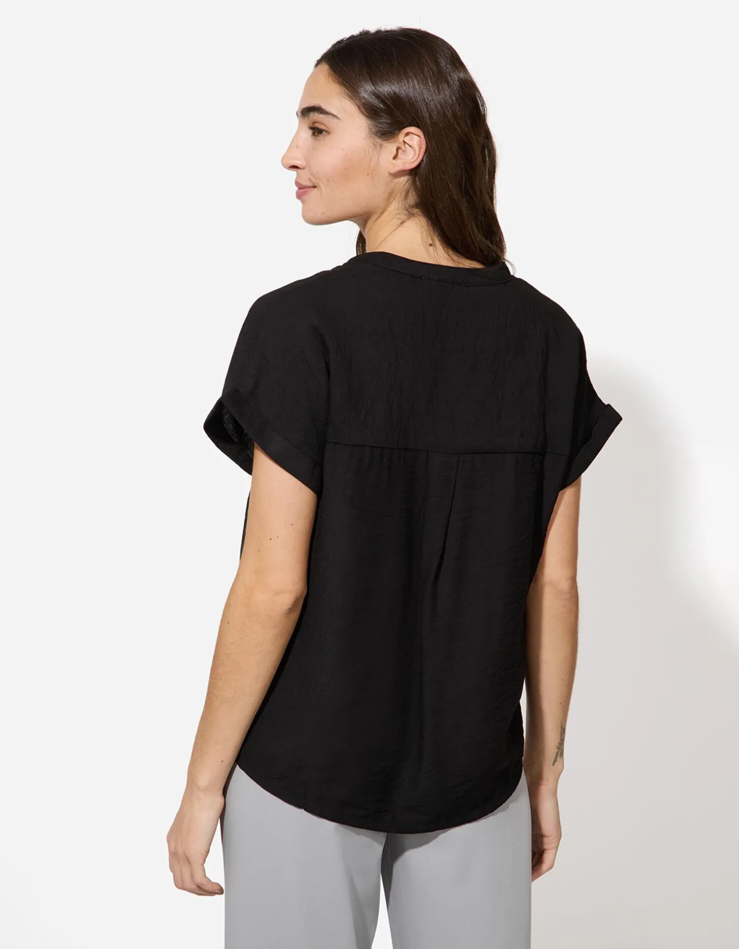 Takko Blouseshirt - Effen - zwart Fashion