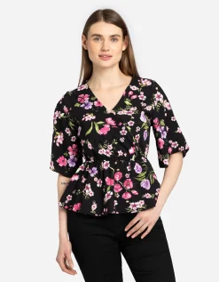 Page One Blouseshirt - LENZING&trade; ECOVERO&trade; - zwart Discount