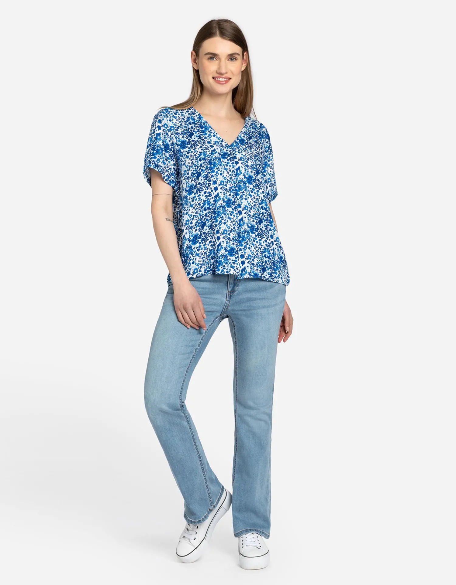 Ever Me Blouseshirt - LENZING™ ECOVERO™ - lichtblauw Outlet
