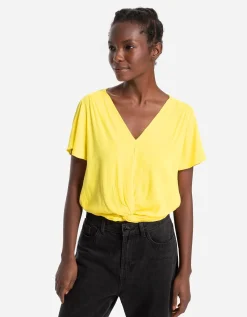 Page One Blouseshirt - Wikkellook - lichtgeel New