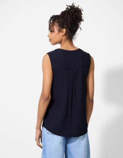 Ever Me blousetop - Effen - donkerblauw Clearance