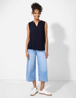 Ever Me blousetop - Effen - donkerblauw Clearance
