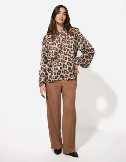 Page One Broek - Effen - bruin Sale