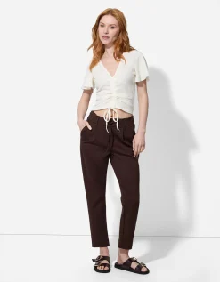 Ever Me Broek - Effen - donkerbruin Clearance