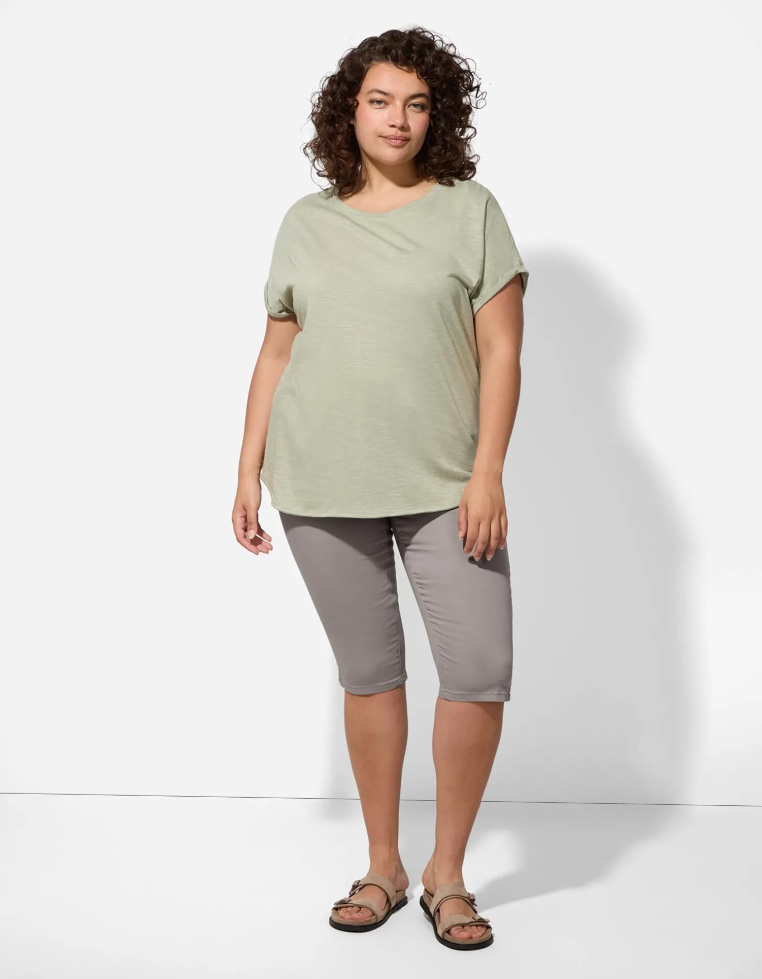 Maxi Blue Capribroek - Katoenmix - beige Outlet