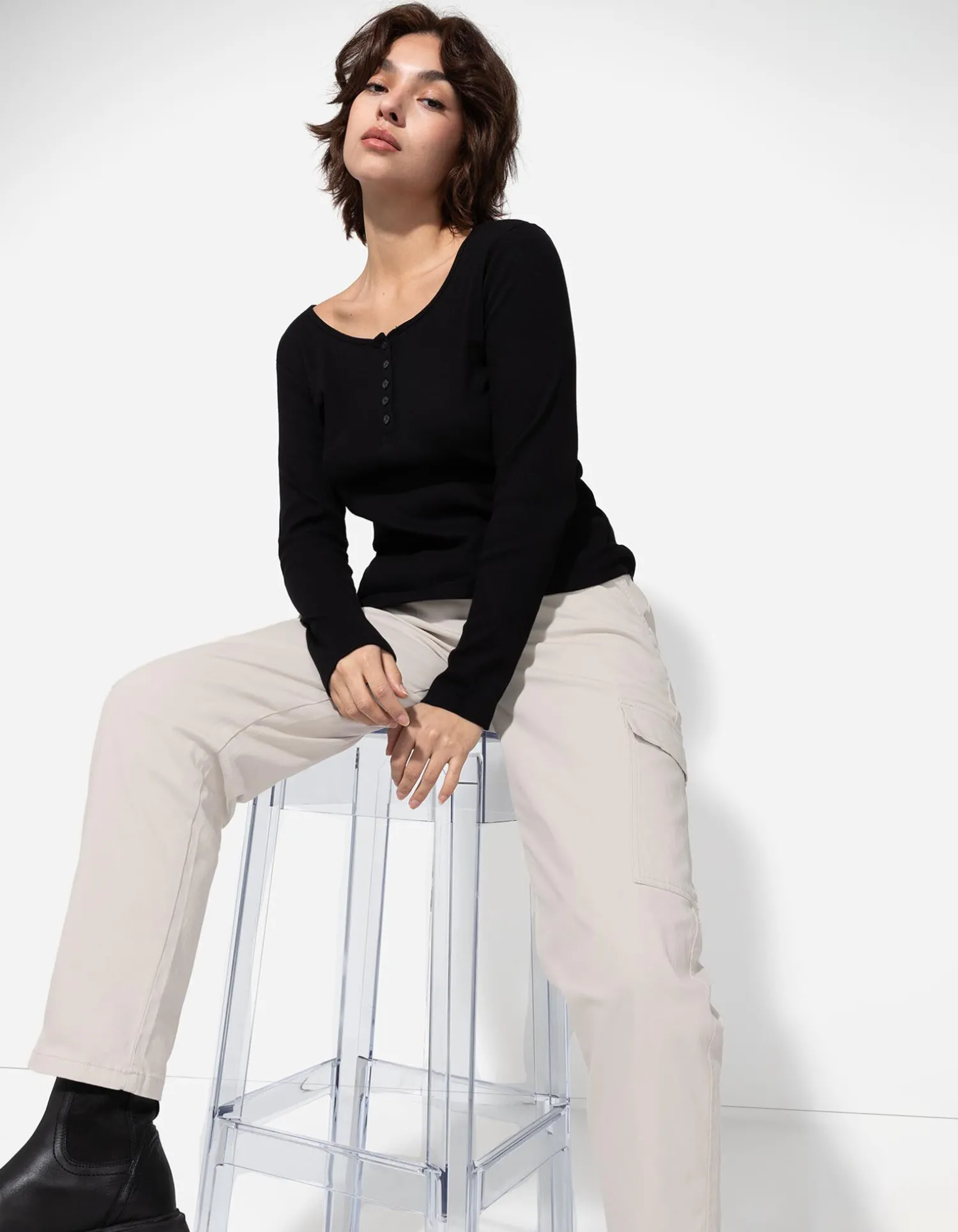 Ever Me Cargobroek - Katoenmix - beige Sale