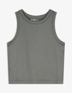 Page One Active Cropped top - Naadloos - grijs Discount