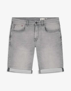 Jean Pascale Denim short - Vaste pijpomslag - grijs Best