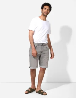 Jean Pascale Denim short - Vaste pijpomslag - grijs Best