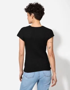 Ever Me Gebreid overhemd - Viscosemix - zwart New