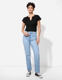 Ever Me Gebreid overhemd - Viscosemix - zwart New