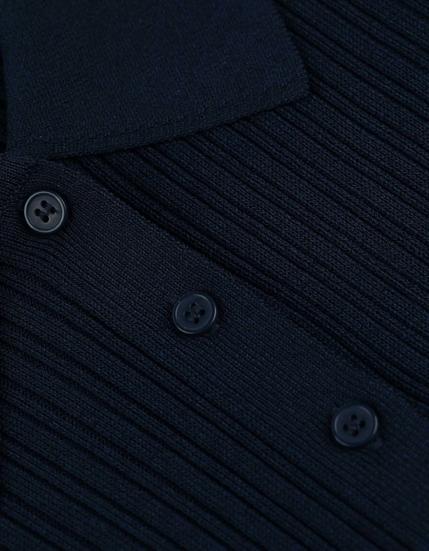 Page One Gebreide jurk - Geribde structuur - donkerblauw Fashion