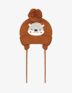 dopodopo newborn Gebreide muts - Borduursel - bruin Fashion