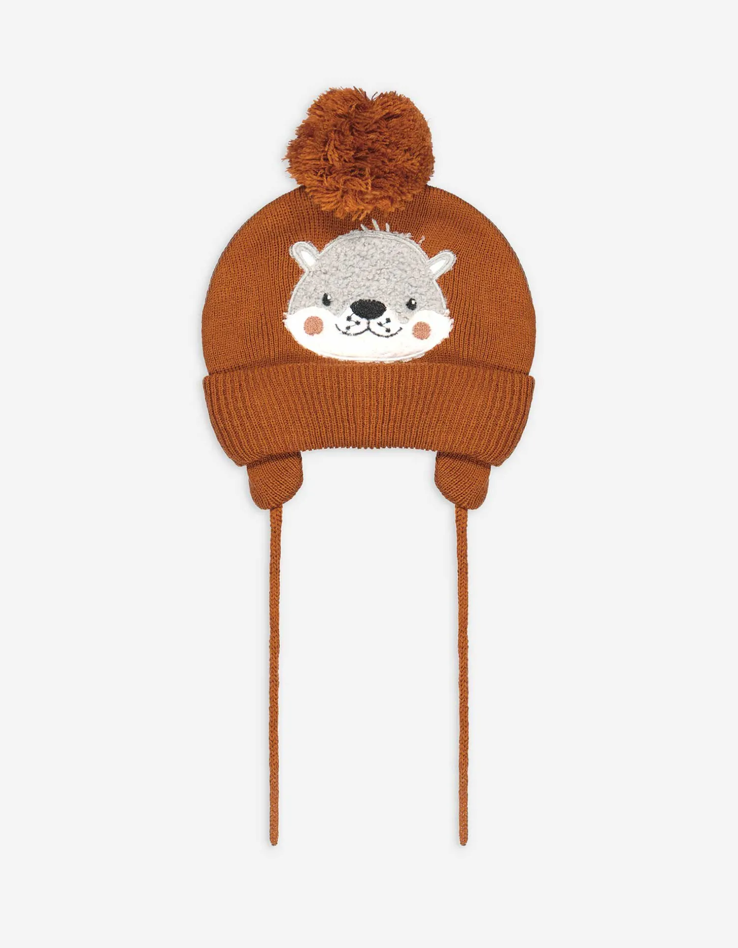 dopodopo newborn Gebreide muts - Borduursel - bruin Fashion