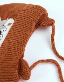 dopodopo newborn Gebreide muts - Borduursel - bruin Fashion