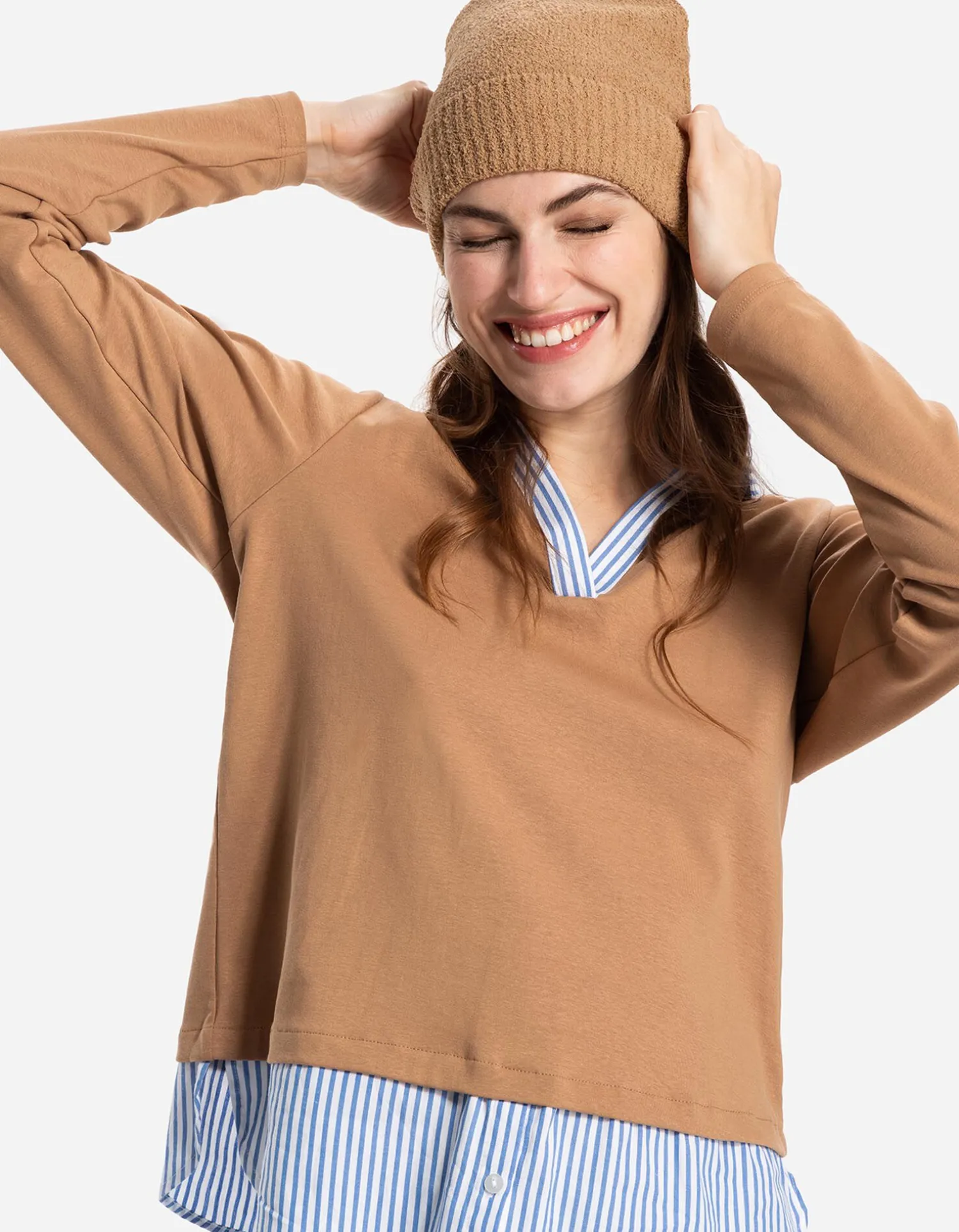 Accessories Gebreide muts - Omslag - beige Clearance