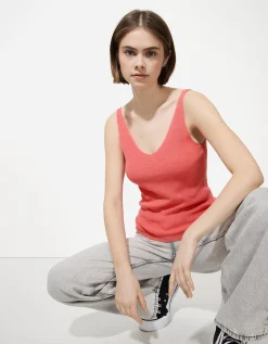 Ever Me Gebreide top - V-hals - lichtrood Sale