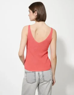 Ever Me Gebreide top - V-hals - lichtrood Sale