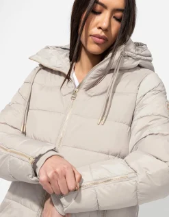 Takko Gewatteerde jas - Tunnelkoord in de zoom - beige Fashion