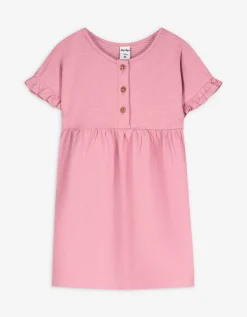 Dopodopo mini Jurk - Gekreukte look - roze Outlet