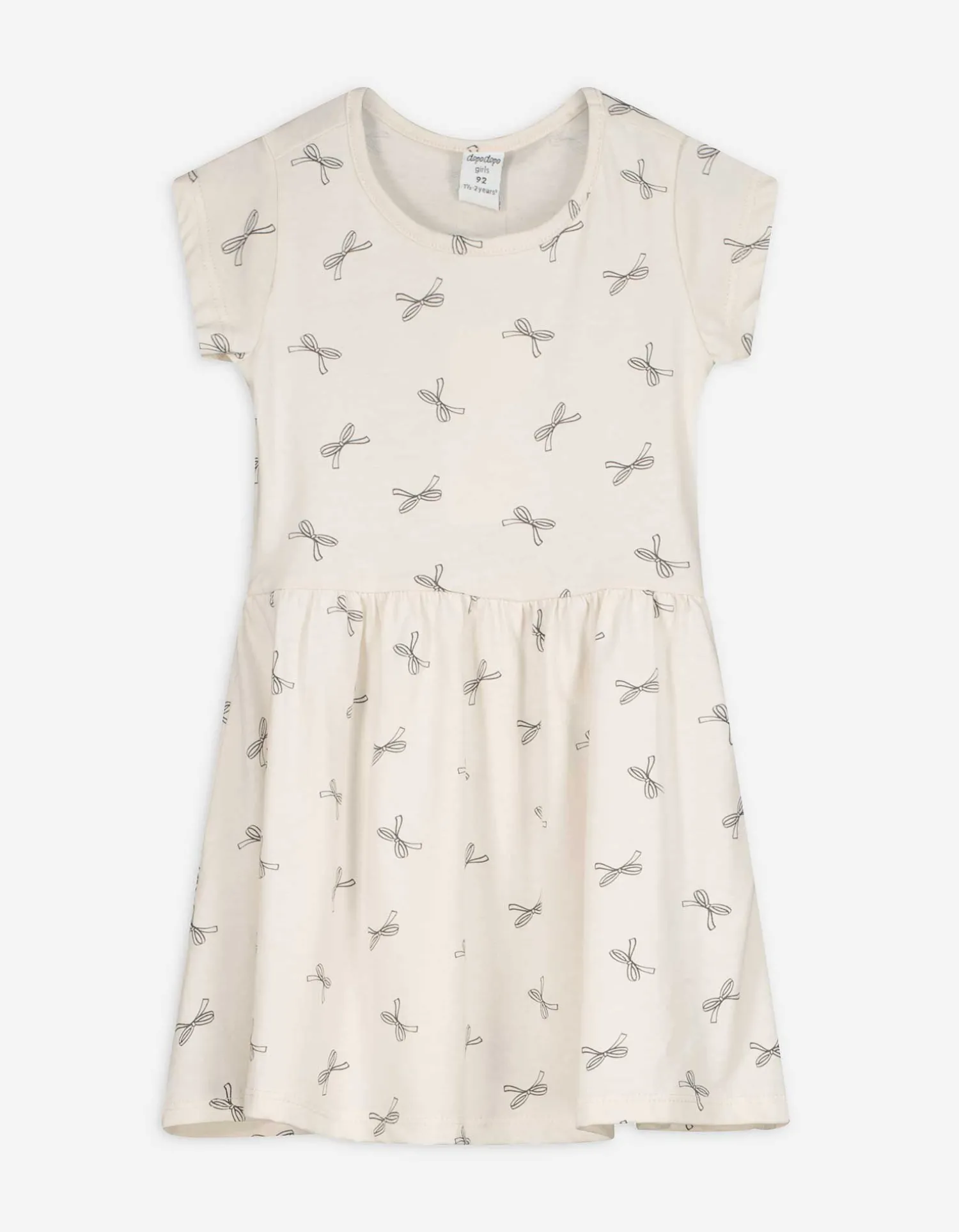 Dopodopo girls Jurk - Motief all-over - beige Hot